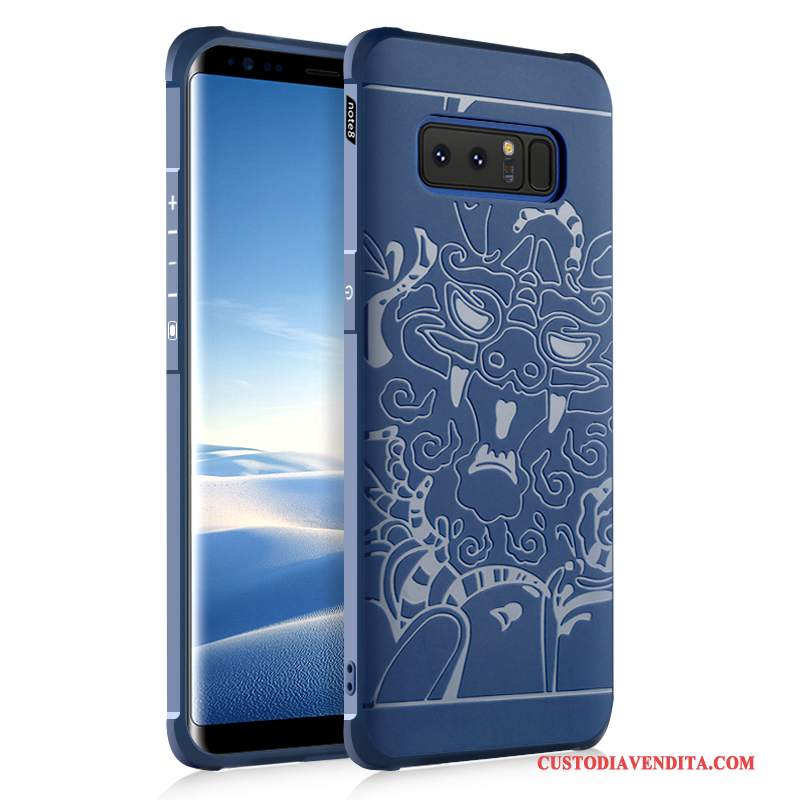 Custodia Samsung Galaxy Note 8 Silicone Anti-caduta Nero, Cover Samsung Galaxy Note 8 Telefono Morbido