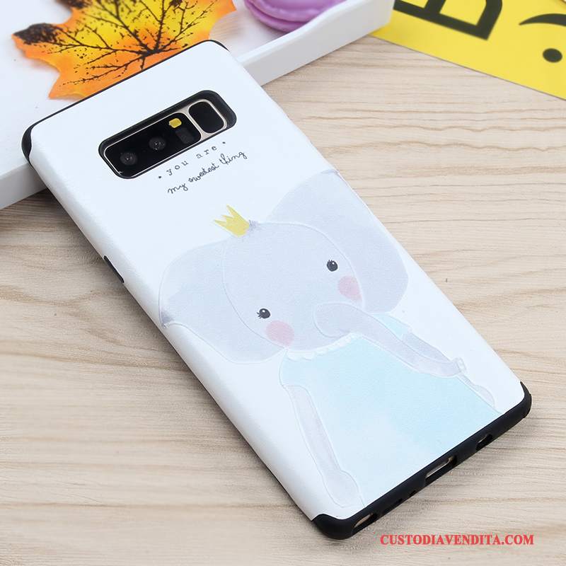 Custodia Samsung Galaxy Note 8 Silicone Bianco Morbido, Cover Samsung Galaxy Note 8 Protezione Anti-cadutatelefono