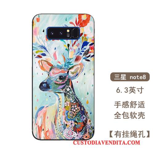 Custodia Samsung Galaxy Note 8 Silicone Telefono Dipinti A Mano, Cover Samsung Galaxy Note 8 Colore Morbido Fiori