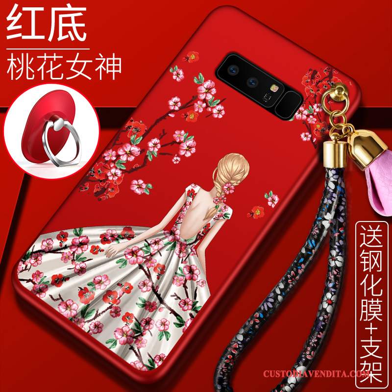 Custodia Samsung Galaxy Note 8 Silicone Tendenza Morbido, Cover Samsung Galaxy Note 8 Protezione Rossotelefono