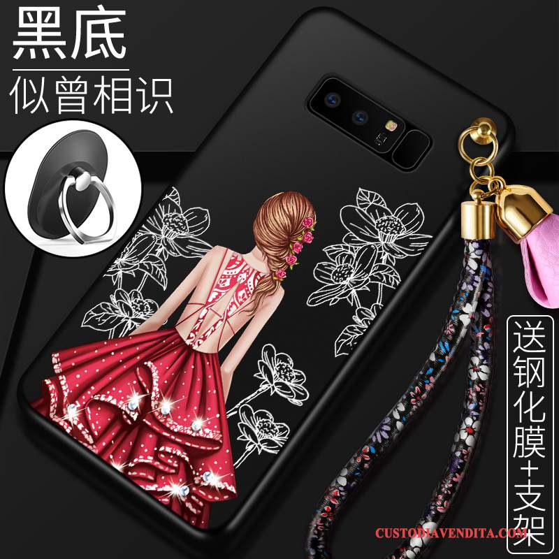 Custodia Samsung Galaxy Note 8 Silicone Tendenza Morbido, Cover Samsung Galaxy Note 8 Protezione Rossotelefono