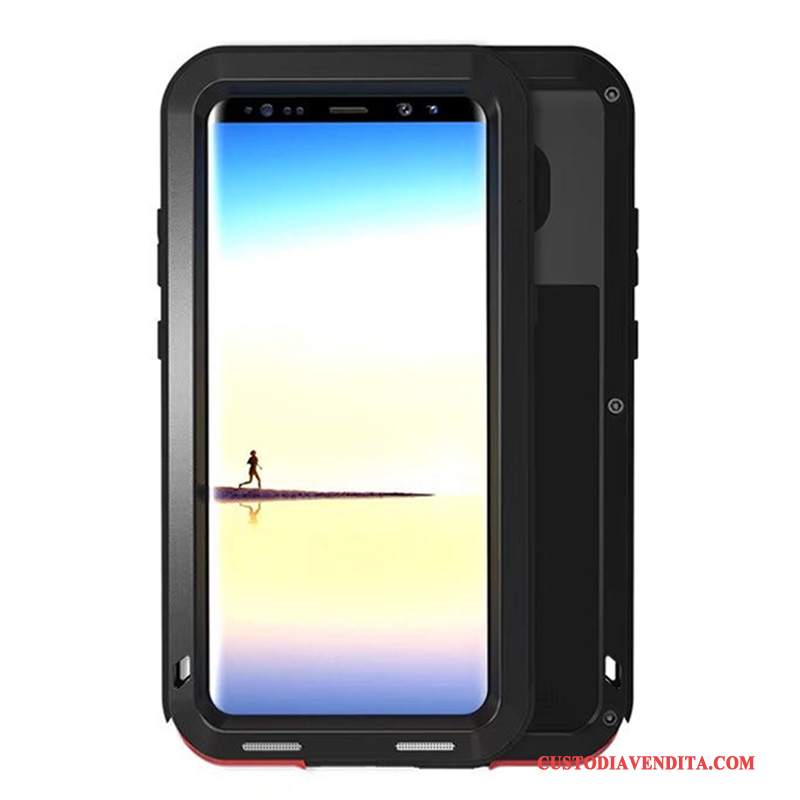 Custodia Samsung Galaxy Note 8 Silicone Tre Difese Metallo, Cover Samsung Galaxy Note 8 Protezione Tutto Incluso Anti-caduta