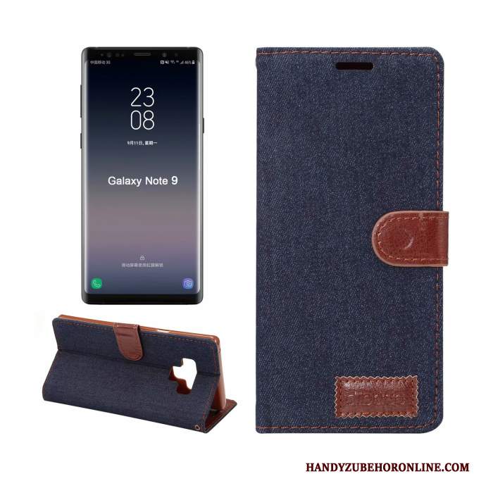 Custodia Samsung Galaxy Note 9 Folio Morbido Modello, Cover Samsung Galaxy Note 9 Pelle Porpora Anti-caduta