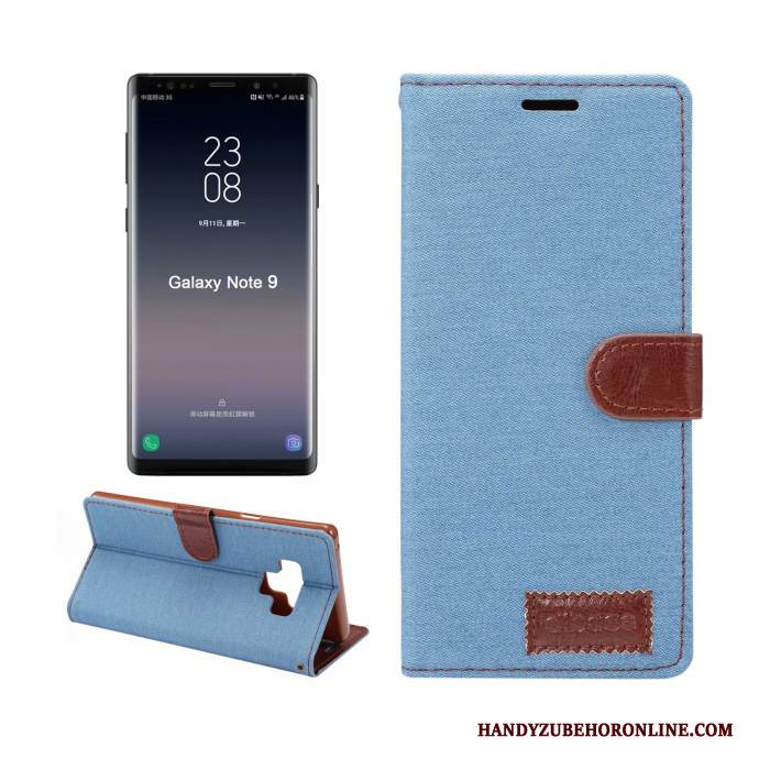 Custodia Samsung Galaxy Note 9 Folio Morbido Modello, Cover Samsung Galaxy Note 9 Pelle Porpora Anti-caduta