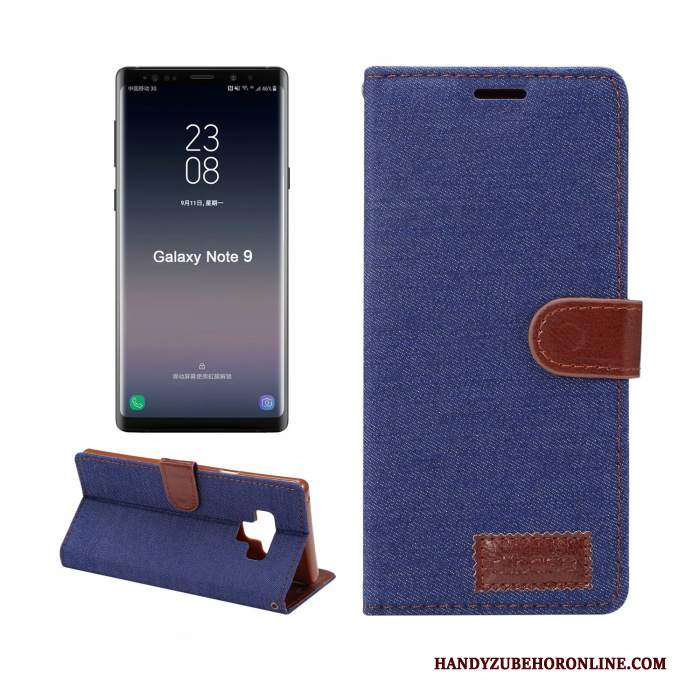 Custodia Samsung Galaxy Note 9 Folio Morbido Modello, Cover Samsung Galaxy Note 9 Pelle Porpora Anti-caduta