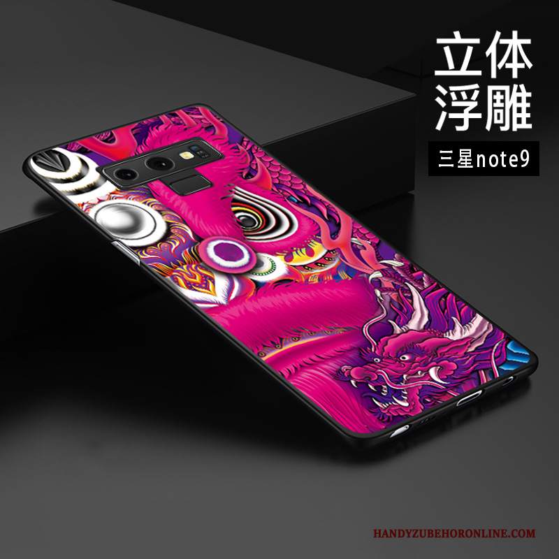 Custodia Samsung Galaxy Note 9 Goffratura Stile Cinese Di Personalità, Cover Samsung Galaxy Note 9 Protezione Tendenza Anti-caduta