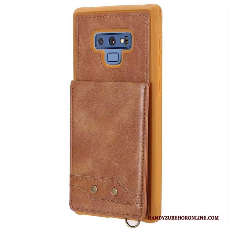 Custodia Samsung Galaxy Note 9 Pelle Ornamenti Appesitelefono, Cover Samsung Galaxy Note 9 Borse Carta Morbido