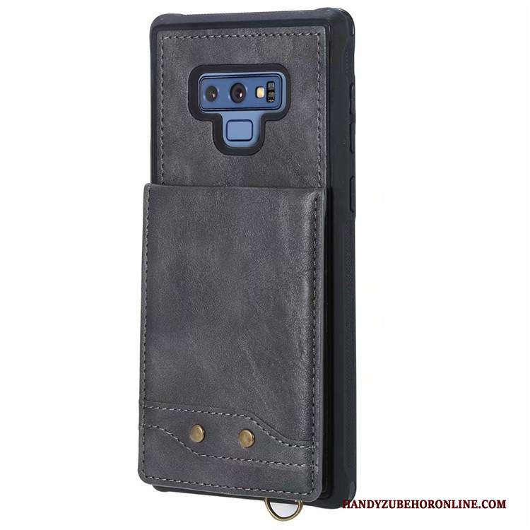 Custodia Samsung Galaxy Note 9 Pelle Ornamenti Appesitelefono, Cover Samsung Galaxy Note 9 Borse Carta Morbido