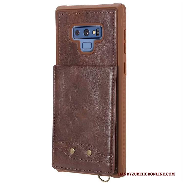 Custodia Samsung Galaxy Note 9 Pelle Ornamenti Appesitelefono, Cover Samsung Galaxy Note 9 Borse Carta Morbido