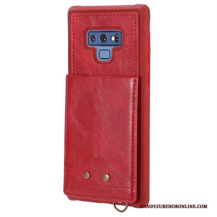 Custodia Samsung Galaxy Note 9 Pelle Ornamenti Appesitelefono, Cover Samsung Galaxy Note 9 Borse Carta Morbido