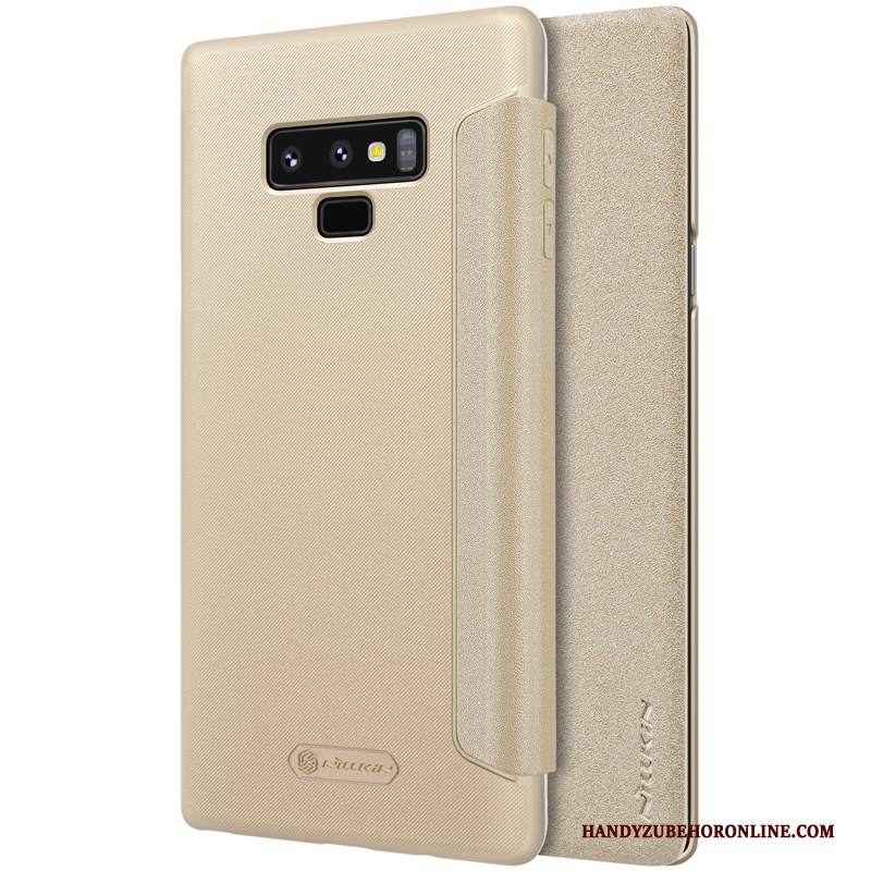 Custodia Samsung Galaxy Note 9 Pelle Oro Leggere, Cover Samsung Galaxy Note 9 Protezione Telefono