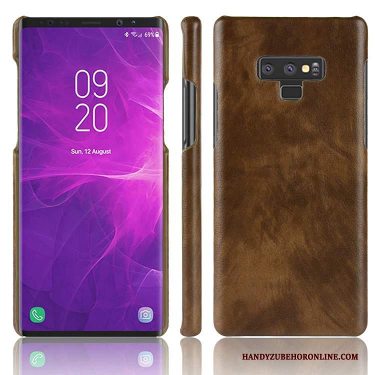 Custodia Samsung Galaxy Note 9 Pelle Qualità Difficile, Cover Samsung Galaxy Note 9 Protezione Telefono Modello