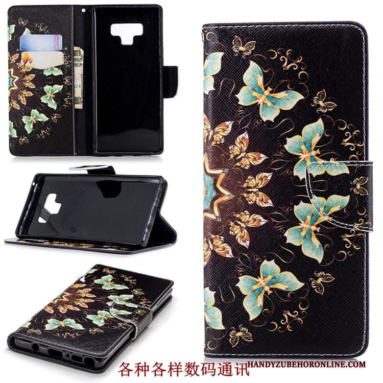 Custodia Samsung Galaxy Note 9 Portafoglio Carta Anti-caduta, Cover Samsung Galaxy Note 9 Pelle Telefono Marchio Di Tendenza