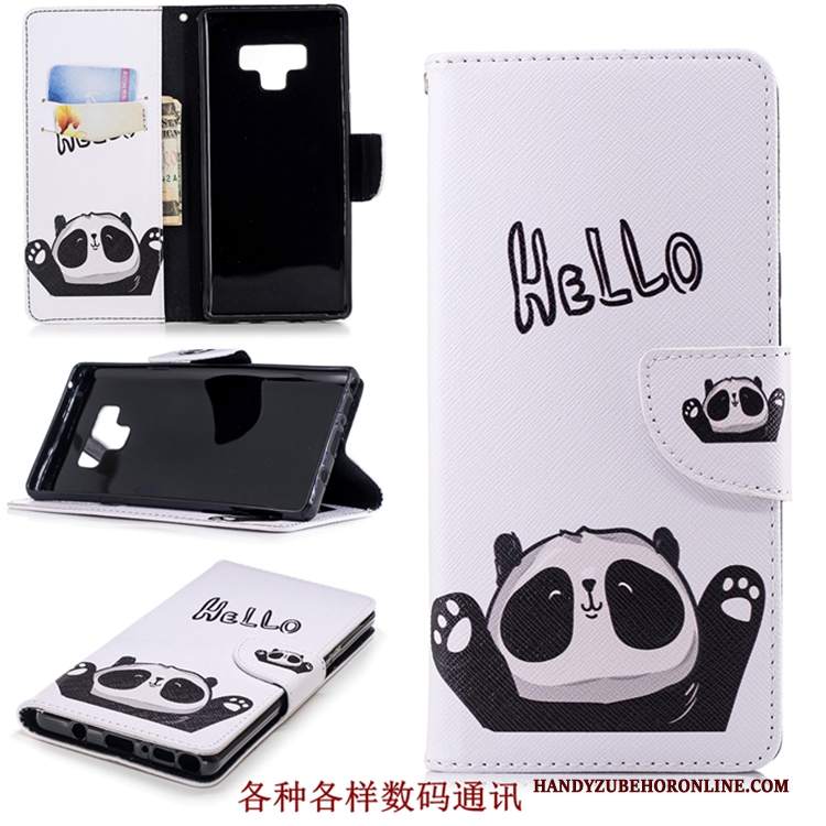 Custodia Samsung Galaxy Note 9 Portafoglio Carta Anti-caduta, Cover Samsung Galaxy Note 9 Pelle Telefono Marchio Di Tendenza