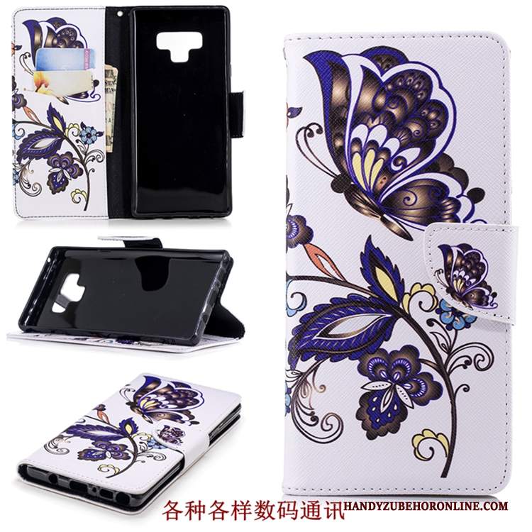 Custodia Samsung Galaxy Note 9 Portafoglio Carta Anti-caduta, Cover Samsung Galaxy Note 9 Pelle Telefono Marchio Di Tendenza