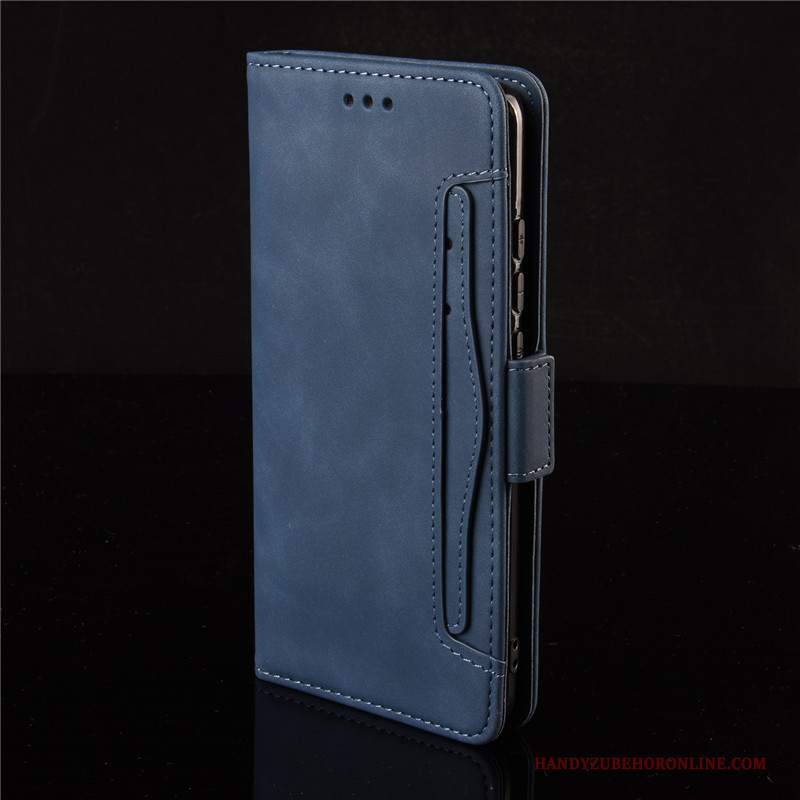 Custodia Samsung Galaxy Note20 Ultra Folio Carta Blu Scuro, Cover Samsung Galaxy Note20 Ultra Pelle