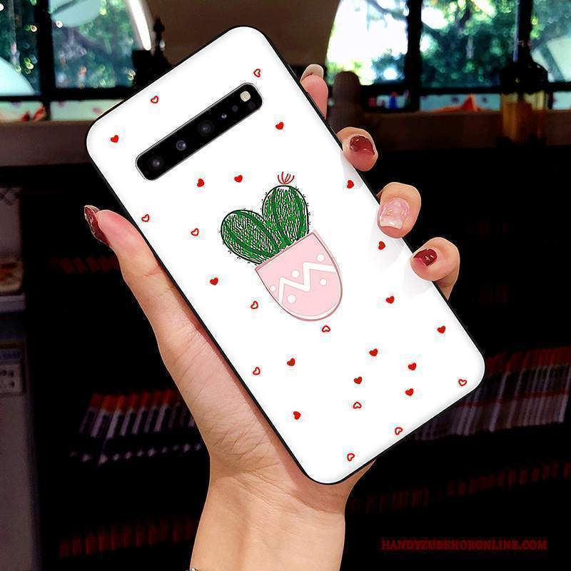 Custodia Samsung Galaxy S10 5g Colore Stella Net Red, Cover Samsung Galaxy S10 5g Creativo Bianco Bello