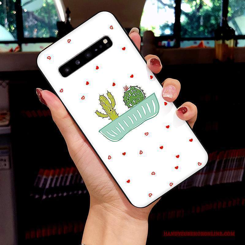 Custodia Samsung Galaxy S10 5g Colore Stella Net Red, Cover Samsung Galaxy S10 5g Creativo Bianco Bello