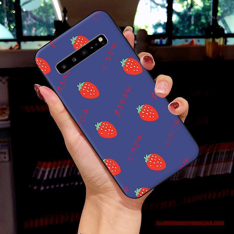 Custodia Samsung Galaxy S10 5g Colore Stella Net Red, Cover Samsung Galaxy S10 5g Creativo Bianco Bello