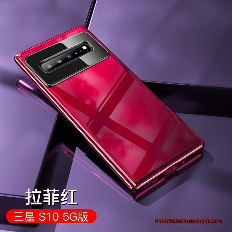 Custodia Samsung Galaxy S10 5g Creativo Amanti Sottile, Cover Samsung Galaxy S10 5g Protezione Semplici Rosso