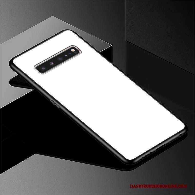 Custodia Samsung Galaxy S10 5g Moda Lusso Monocromatico, Cover Samsung Galaxy S10 5g Protezione Telefono Nero