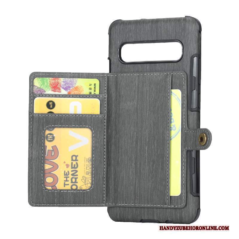 Custodia Samsung Galaxy S10 5g Pelle Supporto Carta, Cover Samsung Galaxy S10 5g Portafoglio Nero Anti-caduta