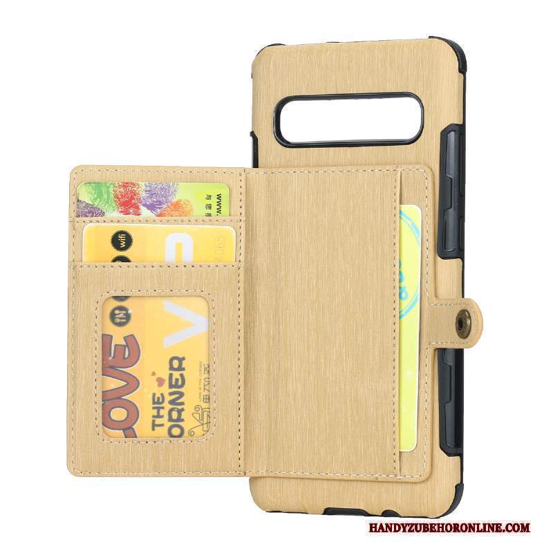 Custodia Samsung Galaxy S10 5g Pelle Supporto Carta, Cover Samsung Galaxy S10 5g Portafoglio Nero Anti-caduta