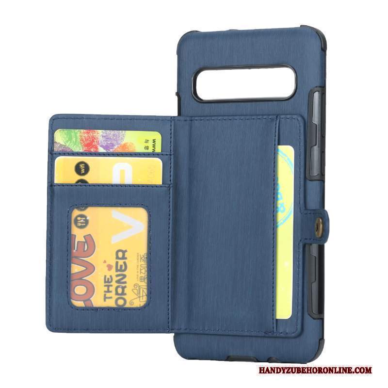 Custodia Samsung Galaxy S10 5g Pelle Supporto Carta, Cover Samsung Galaxy S10 5g Portafoglio Nero Anti-caduta