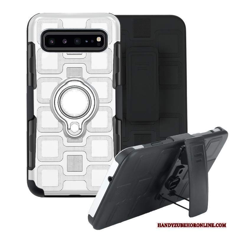 Custodia Samsung Galaxy S10 5g Protezione Magnetico Anti-caduta, Cover Samsung Galaxy S10 5g Bianco Supporto