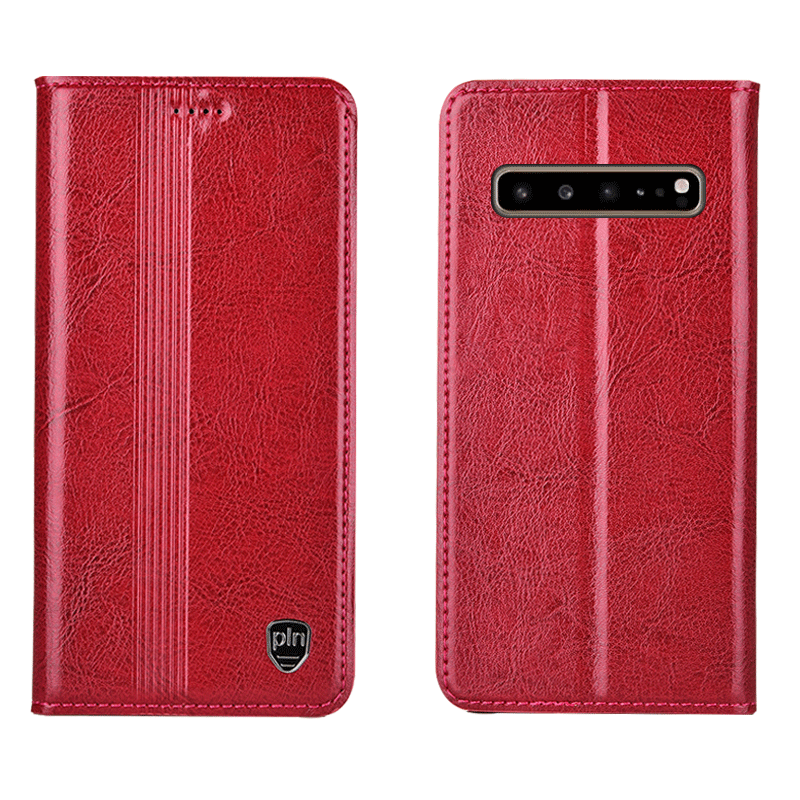 Custodia Samsung Galaxy S10 5g Protezione Rossotelefono, Cover Samsung Galaxy S10 5g Pelle Tutto Incluso