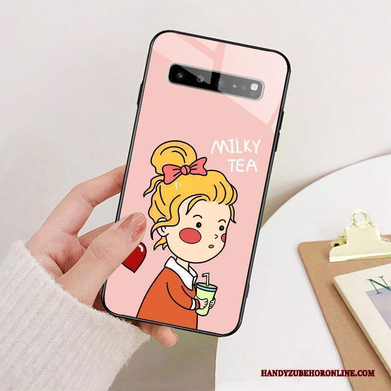 Custodia Samsung Galaxy S10 5g Silicone Anti-caduta Tutto Incluso, Cover Samsung Galaxy S10 5g Creativo Vetro Morbido