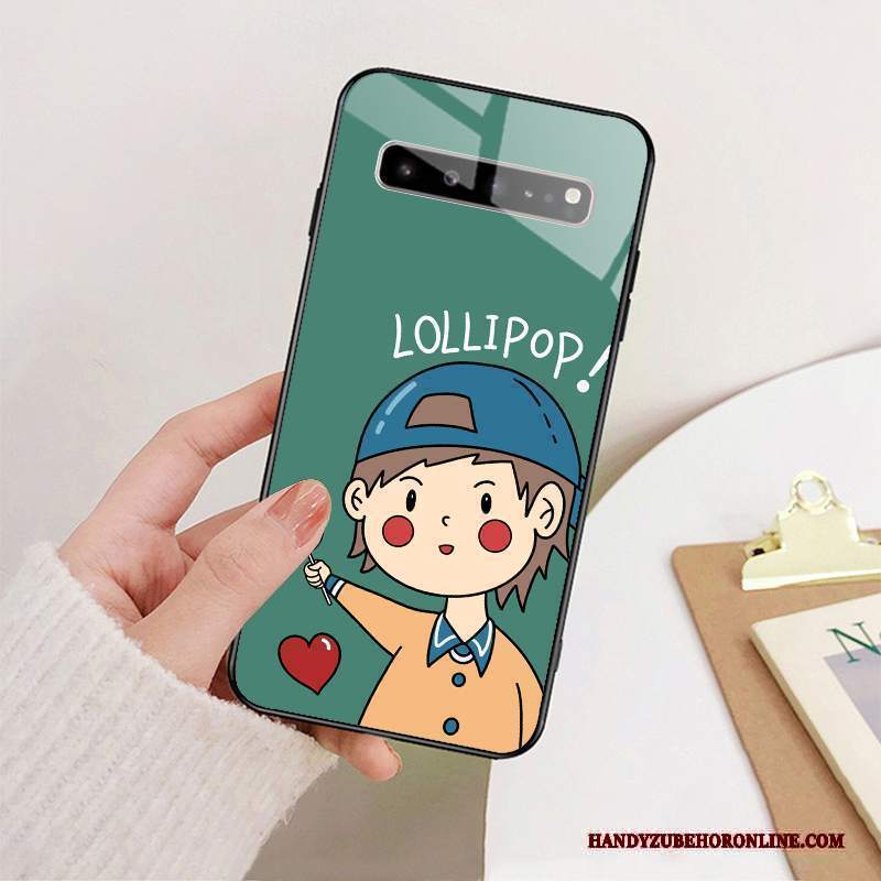 Custodia Samsung Galaxy S10 5g Silicone Anti-caduta Tutto Incluso, Cover Samsung Galaxy S10 5g Creativo Vetro Morbido