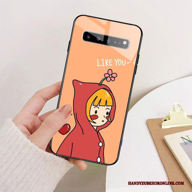 Custodia Samsung Galaxy S10 5g Silicone Anti-caduta Tutto Incluso, Cover Samsung Galaxy S10 5g Creativo Vetro Morbido