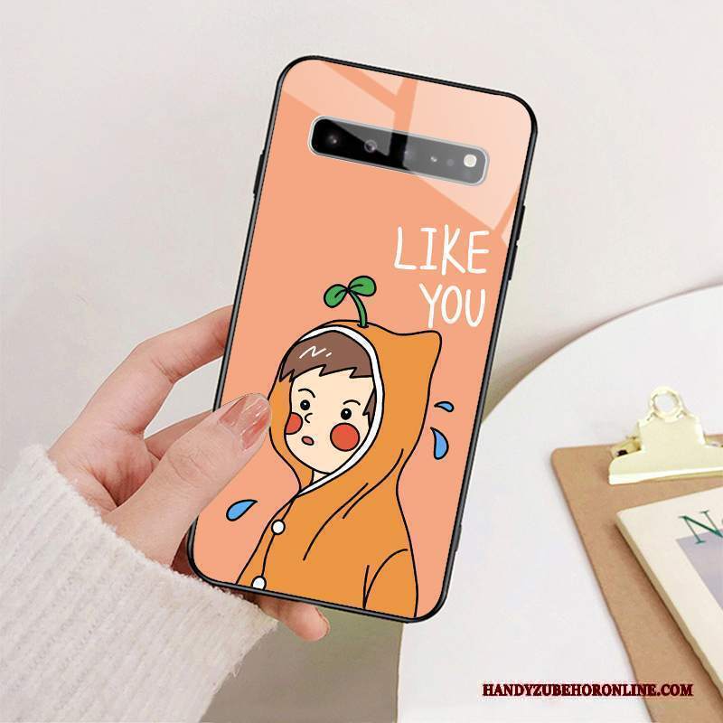 Custodia Samsung Galaxy S10 5g Silicone Anti-caduta Tutto Incluso, Cover Samsung Galaxy S10 5g Creativo Vetro Morbido