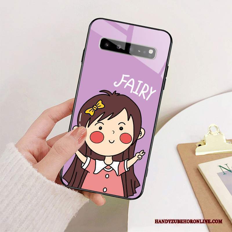 Custodia Samsung Galaxy S10 5g Silicone Anti-caduta Tutto Incluso, Cover Samsung Galaxy S10 5g Creativo Vetro Morbido