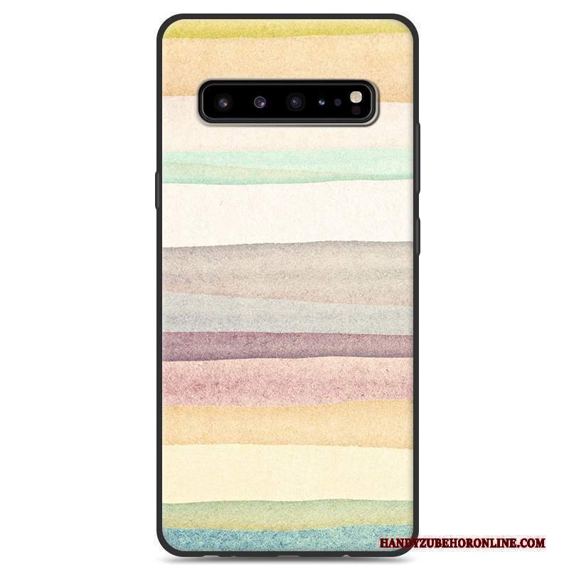 Custodia Samsung Galaxy S10 5g Silicone Grigio Nero, Cover Samsung Galaxy S10 5g Protezione Di Personalitàtelefono