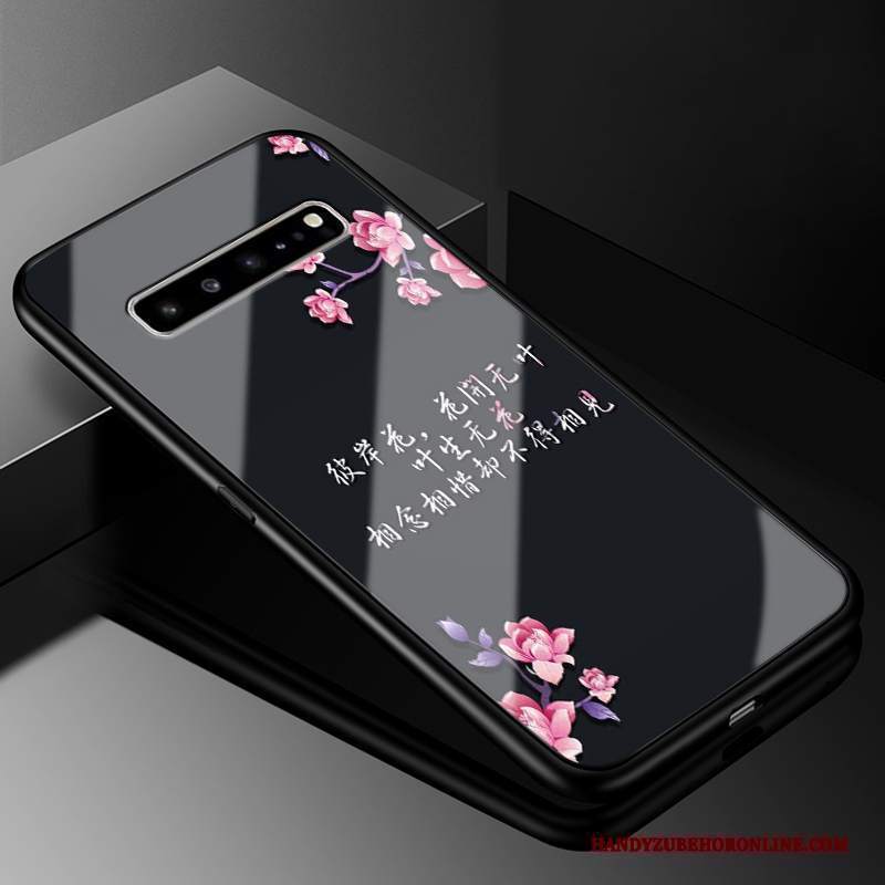 Custodia Samsung Galaxy S10 5g Silicone Rosa Vetro, Cover Samsung Galaxy S10 5g Protezione Morbido Anti-caduta