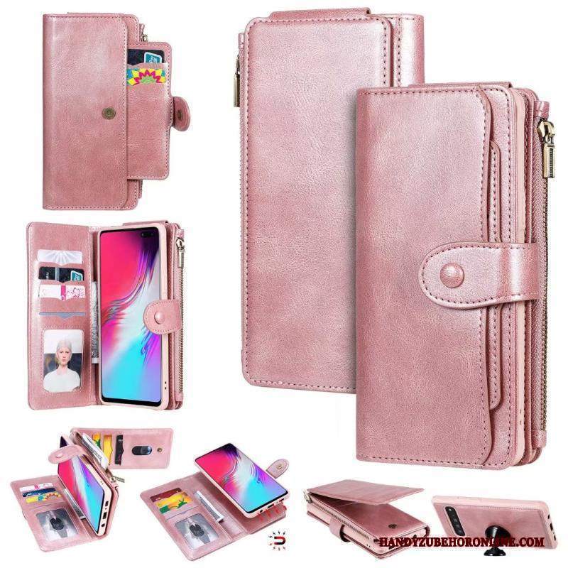 Custodia Samsung Galaxy S10 5g Vintage Rossotelefono, Cover Samsung Galaxy S10 5g Pelle