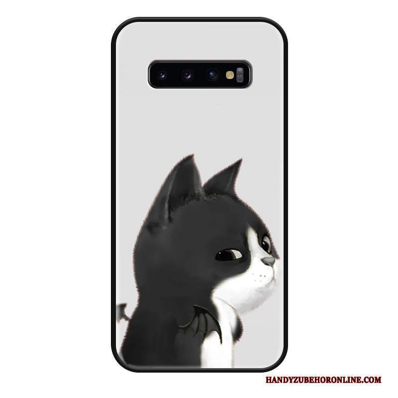 Custodia Samsung Galaxy S10 Cartone Animato Anti-caduta Amanti, Cover Samsung Galaxy S10 Goffratura Grigio Bello