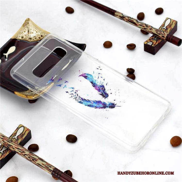 Custodia Samsung Galaxy S10 Colore Morbido Trasparente, Cover Samsung Galaxy S10 Cartone Animato Alto Sottile