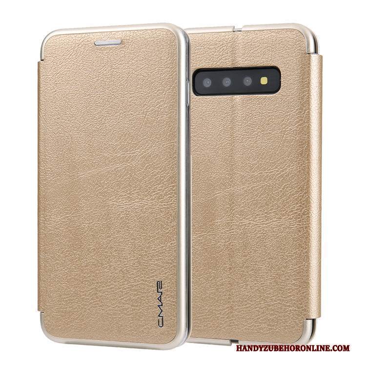 Custodia Samsung Galaxy S10+ Creativo Carta Grigio, Cover Samsung Galaxy S10+ Folio Tutto Incluso Anti-caduta