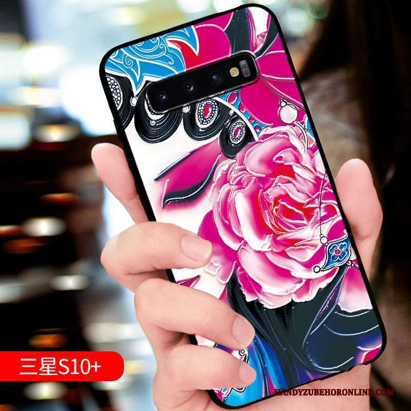 Custodia Samsung Galaxy S10+ Creativo Di Personalità Morbido, Cover Samsung Galaxy S10+ Silicone Marchio Di Tendenza Nuovo