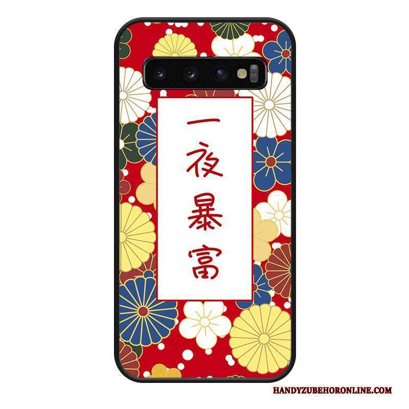 Custodia Samsung Galaxy S10 Creativo Marchio Di Tendenza Bianco, Cover Samsung Galaxy S10 Silicone Nuovo Anti-caduta