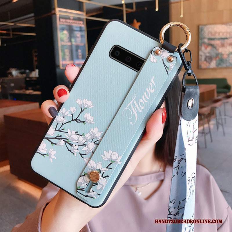 Custodia Samsung Galaxy S10 Creativo Morbido Blu, Cover Samsung Galaxy S10 Protezione Sottile Marchio Di Tendenza