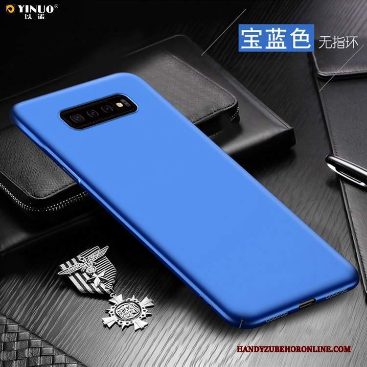 Custodia Samsung Galaxy S10+ Difficile Pu, Cover Samsung Galaxy S10+ Blutelefono