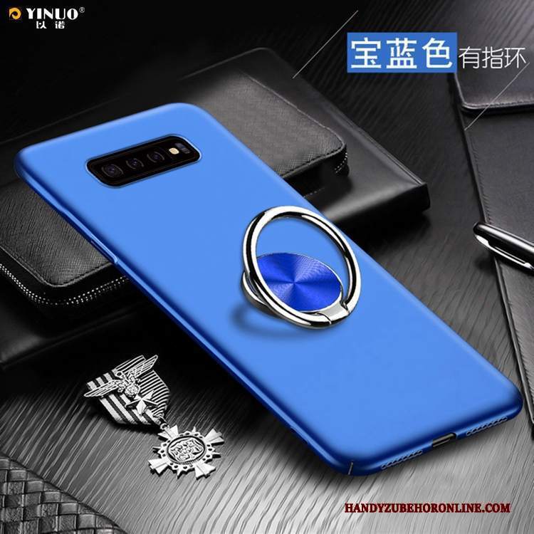 Custodia Samsung Galaxy S10+ Difficile Pu, Cover Samsung Galaxy S10+ Blutelefono