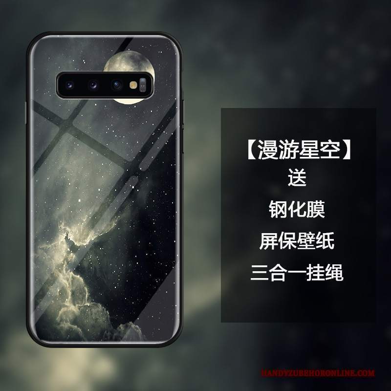 Custodia Samsung Galaxy S10+ Moda Lusso Tutto Incluso, Cover Samsung Galaxy S10+ Creativo Anti-caduta Vetro Temperato