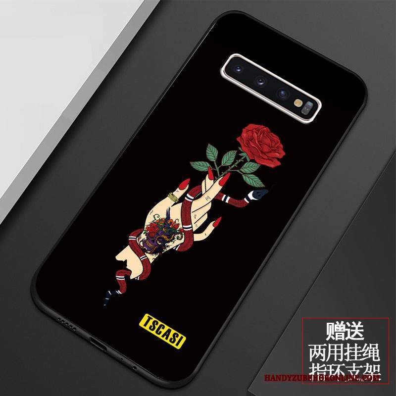 Custodia Samsung Galaxy S10+ Moda Morbido Europa, Cover Samsung Galaxy S10+ Silicone Nero Di Personalità