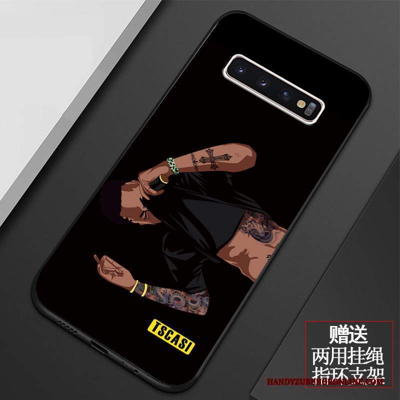 Custodia Samsung Galaxy S10+ Moda Morbido Europa, Cover Samsung Galaxy S10+ Silicone Nero Di Personalità