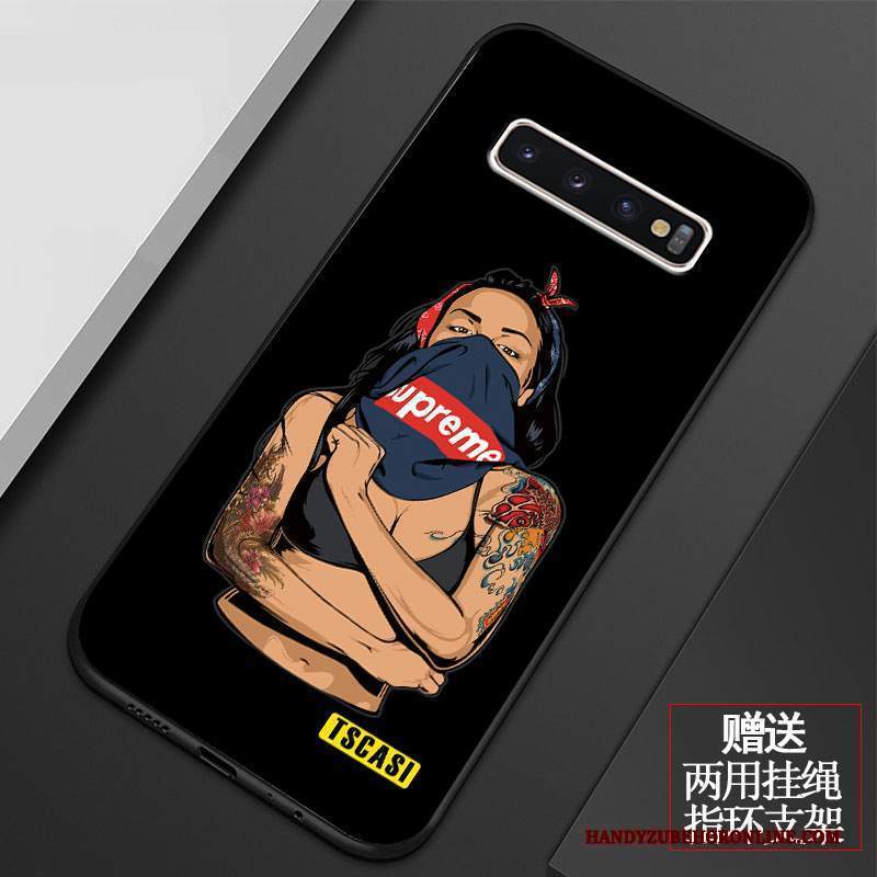 Custodia Samsung Galaxy S10+ Moda Morbido Europa, Cover Samsung Galaxy S10+ Silicone Nero Di Personalità